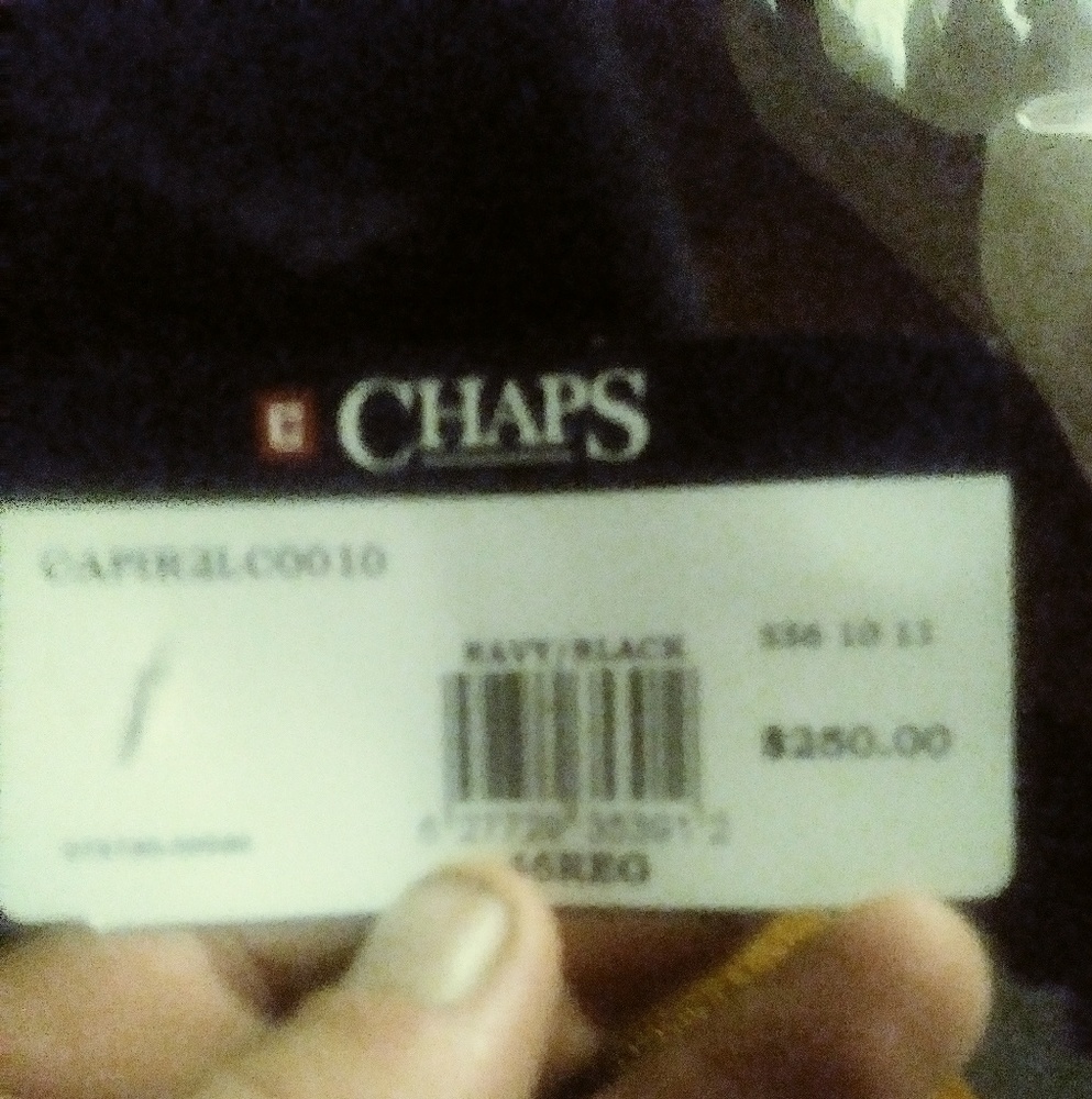Chaps gray wool coat. W/vest